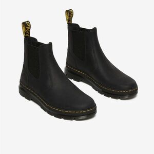 Dr. Martens Black Leather Boots with Chunky Sole